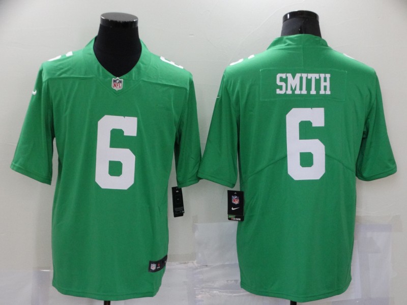 Men's Philadelphia Eagles #6 DeVonta Smith Green Throwback Vapor Untouchable Limited Stitched Jersey